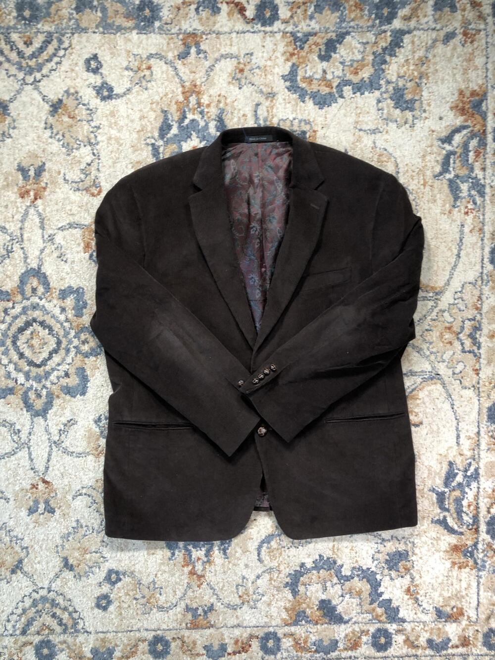 Lauren Ralph Lauren Sport Coat Mens 48 Brown Corduroy Two Button Blazer Jacket